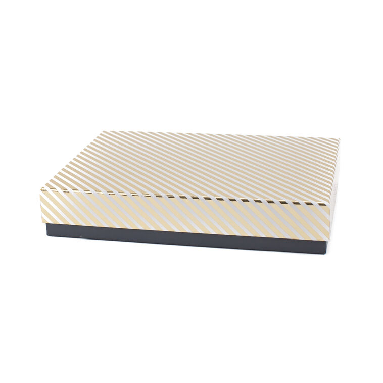 hallmark Elegant Gold Striped 9x13 Shirt Box