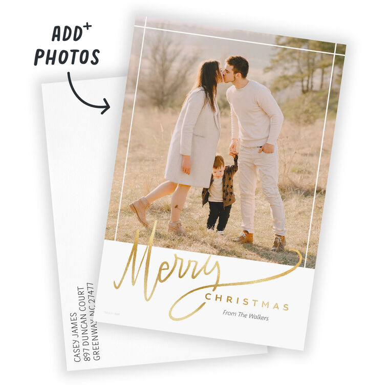 Hallmark Elegant Merry Flat Christmas Photo Card