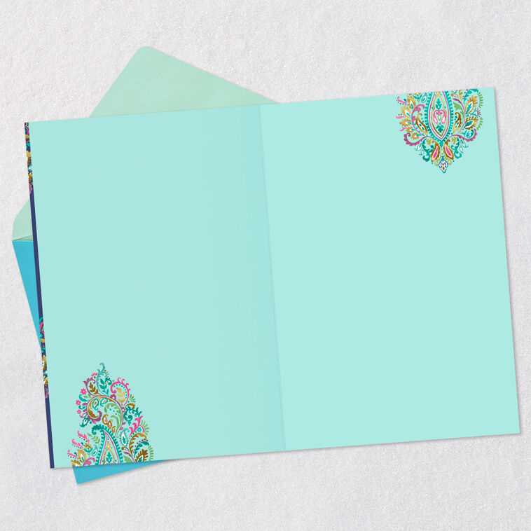 Hallmark Elegant Paisley Pattern Blank Card