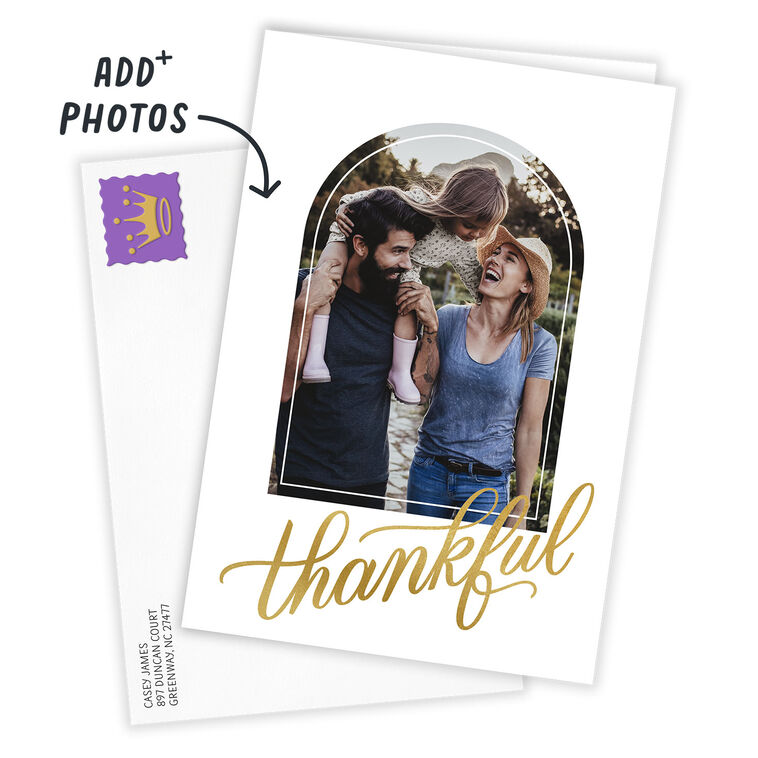 Hallmark Elegant Thankful Custom Card