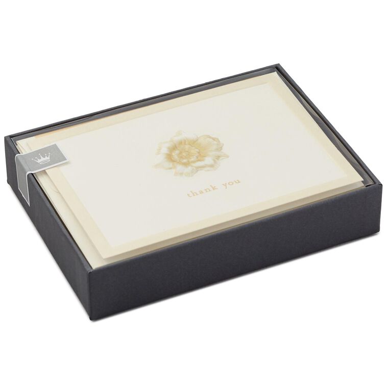 Hallmark Embossed Flower Thank You Notes Box Of 10