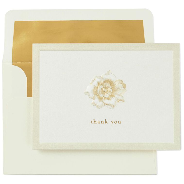 hallmark Embossed Flower Thank You Notes Box of 10