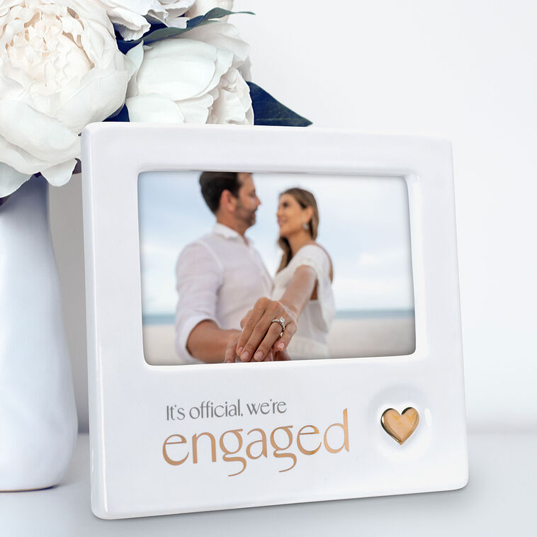Hallmark Engagement Ceramic Picture Frame 4x6