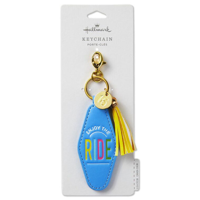 Hallmark Enjoy The Ride 16th Birthday Key Ring