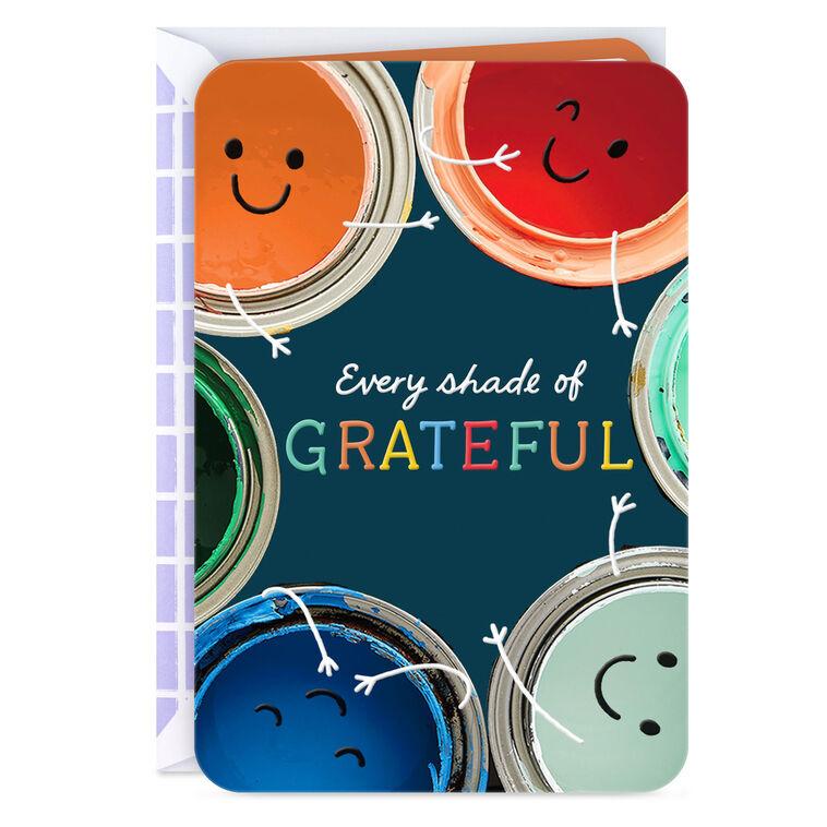 hallmark Every Shade of Grateful Thank You Card