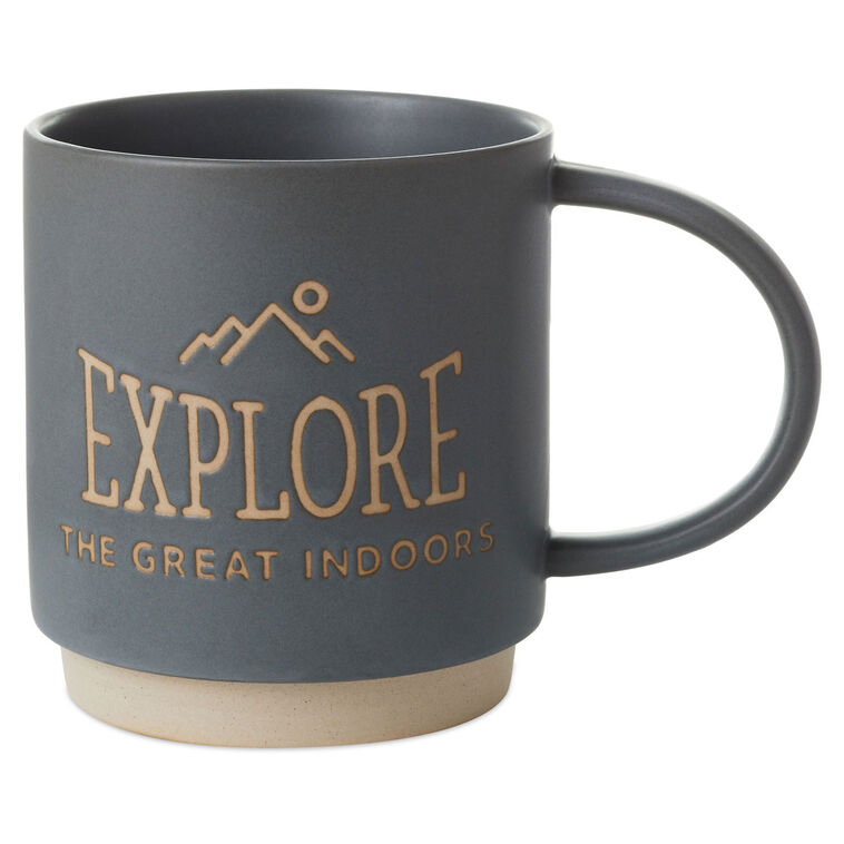 hallmark Explore Indoors Funny Mug 16 oz