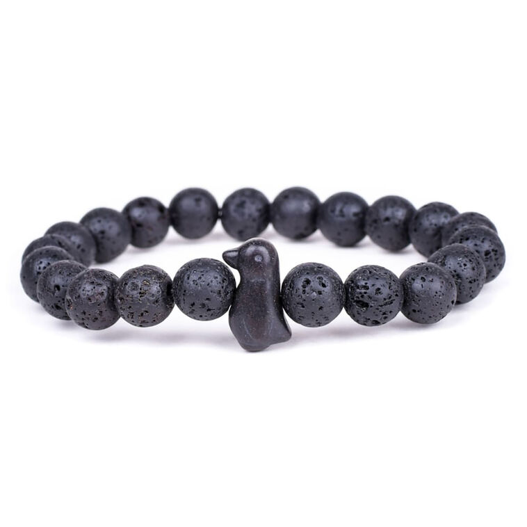 hallmark Fahlo Black Bead Penguin Passage Bracelet