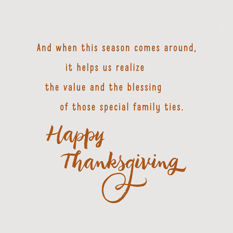 Hallmark Family Is A Blessing Thanksgiving Card