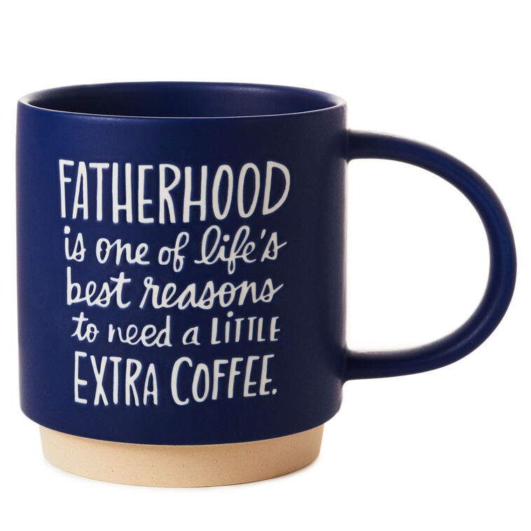 hallmark Fatherhood Extra Coffee Funny Mug 16 oz