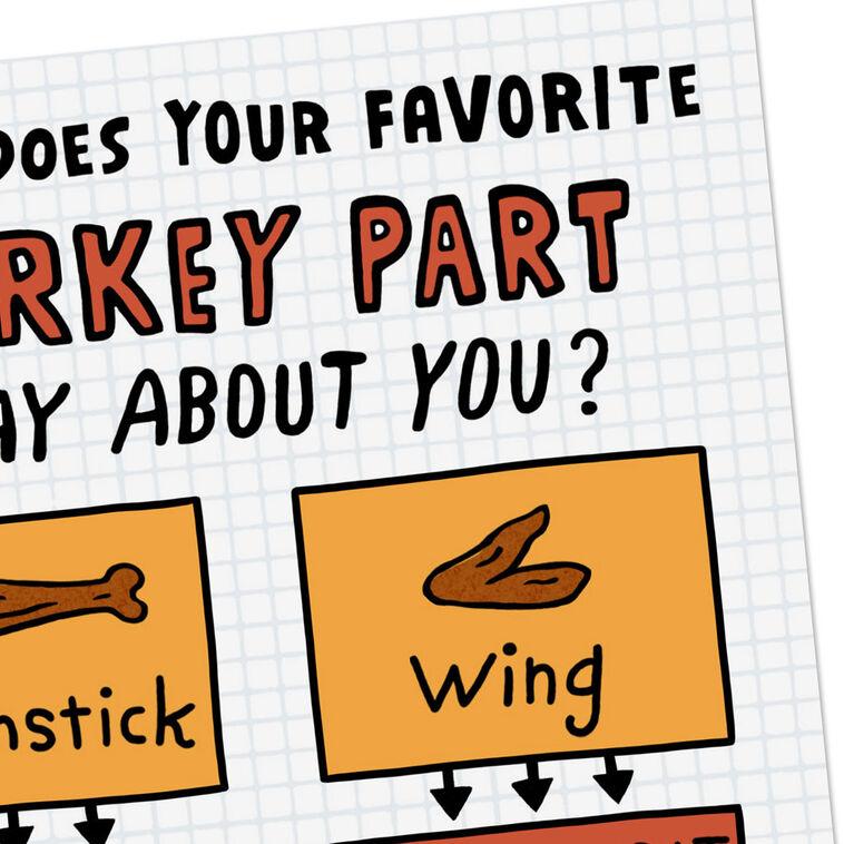 Hallmark Favorite Turkey Parts Thanksgiving Card
