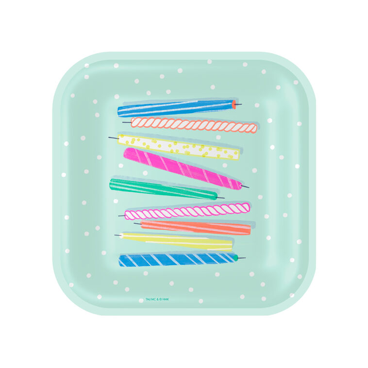 hallmark Festive Candles Dessert Plates Pack of 8