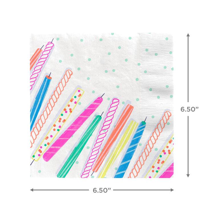 Hallmark Festive Candles Dinner Napkins Set Of 16