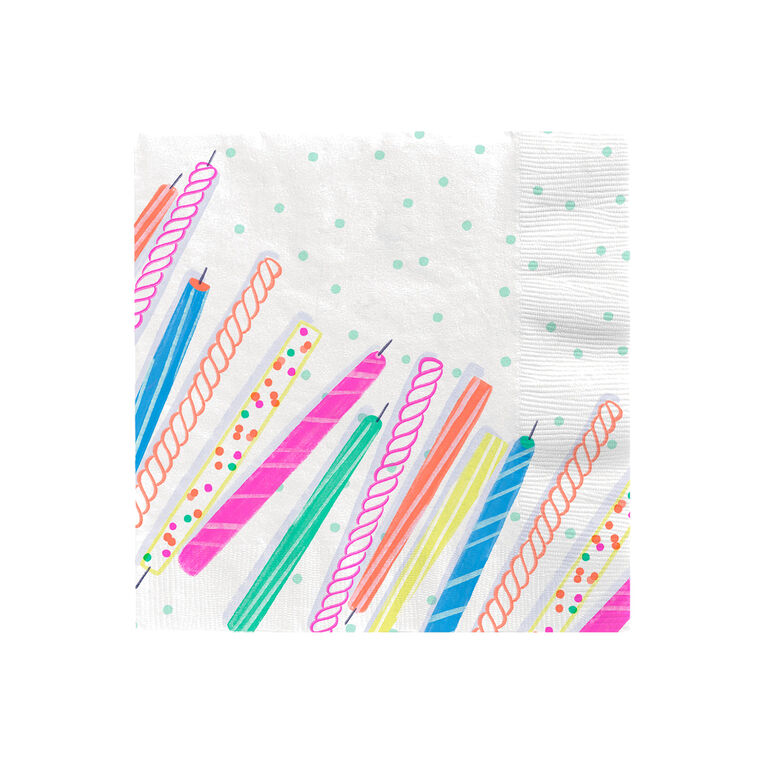 hallmark Festive Candles Dinner Napkins Set of 16