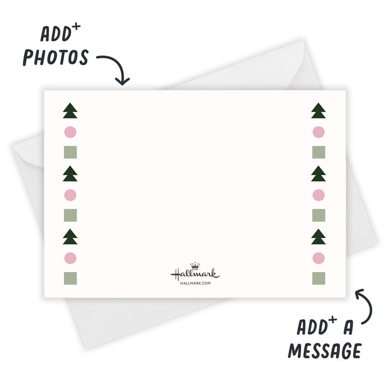 Hallmark Festive Shapes Flat Christmas Photo Card