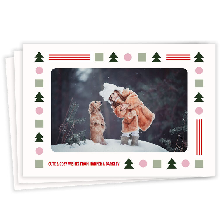 hallmark Festive Shapes Flat Christmas Photo Card