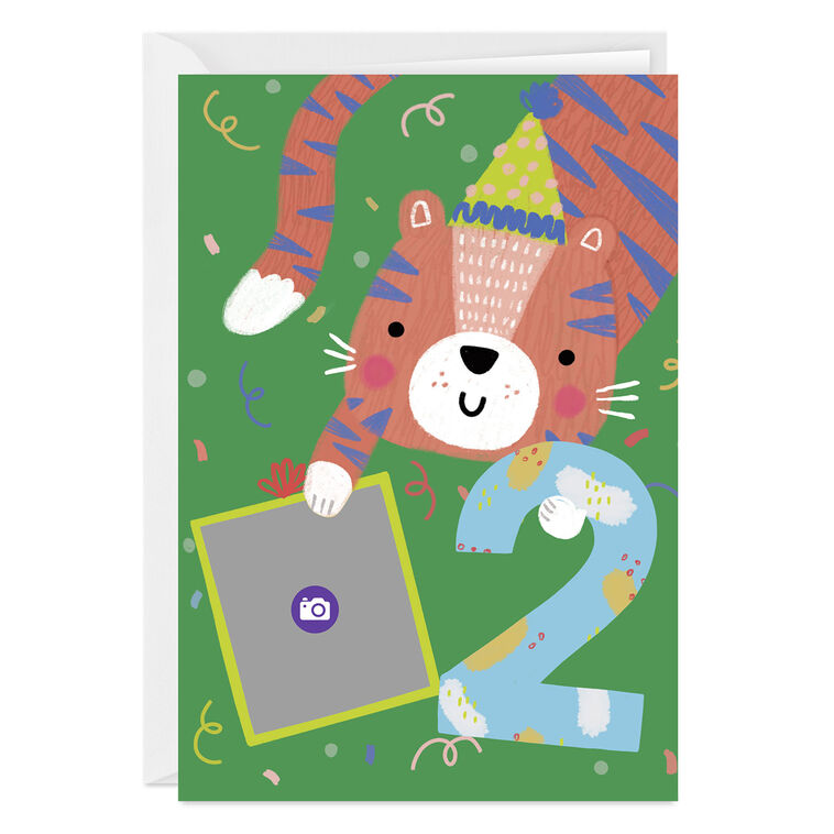 Hallmark Festive Tiger Custom 2nd Birthday Card