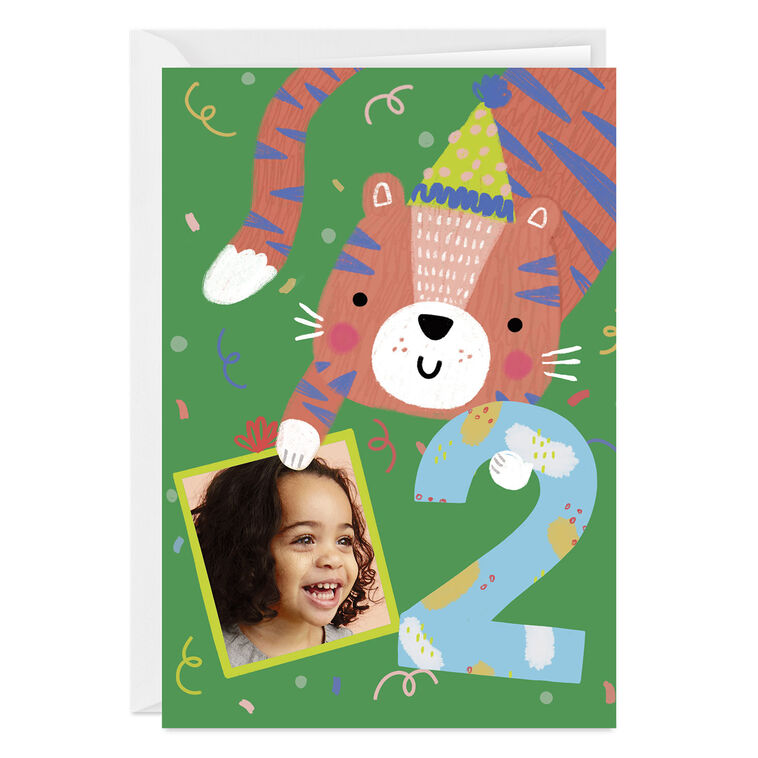 hallmark Festive Tiger Custom 2nd Birthday Card