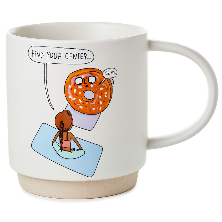 hallmark Find Your Center Yoga Funny Mug 16 oz