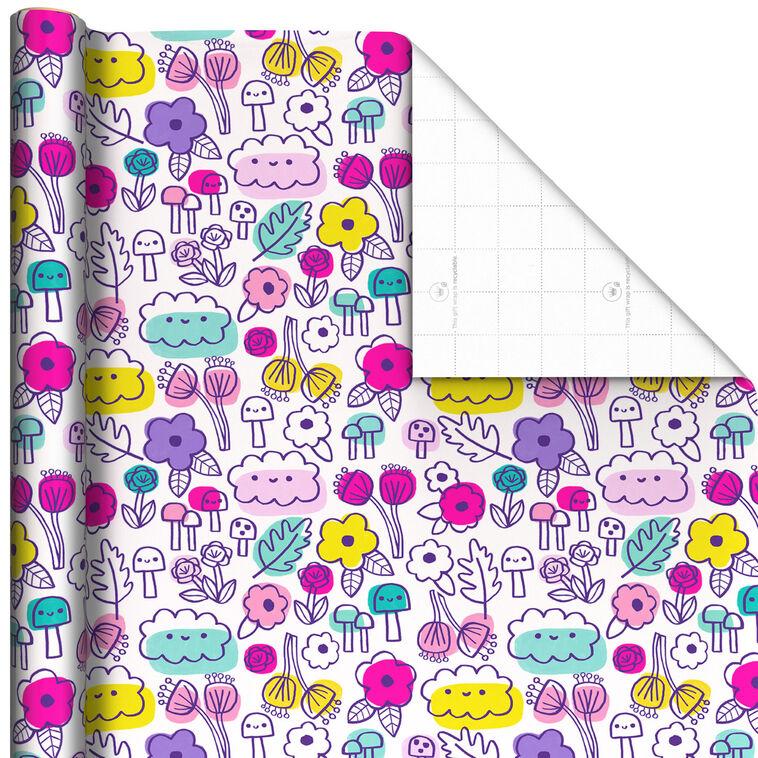 hallmark Floral Doodles Wrapping Paper 20 sq. ft