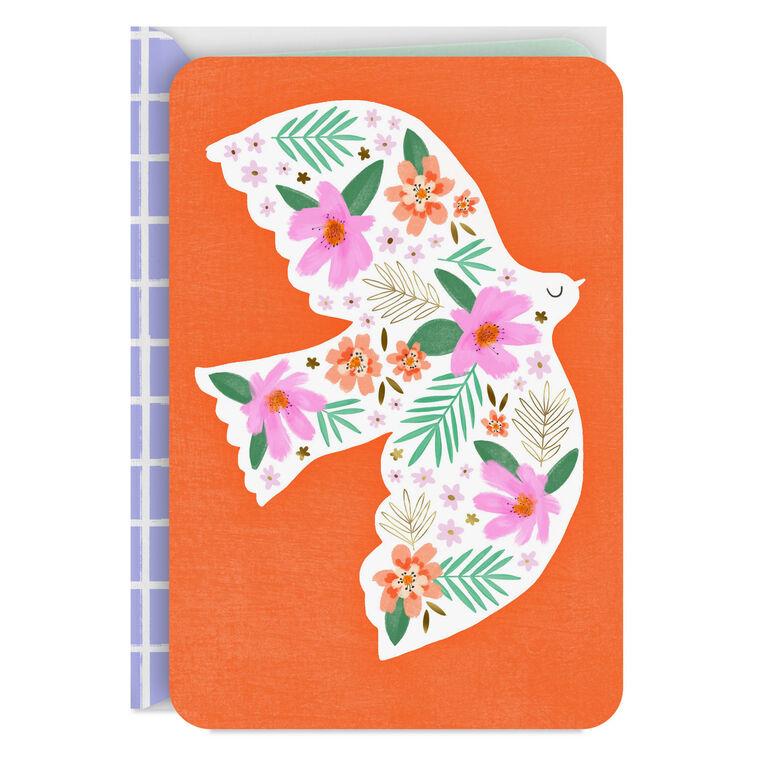 hallmark Floral Dove Blank Card