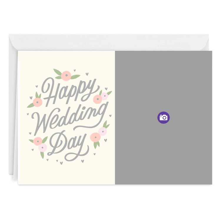 Hallmark Floral Happy Day Custom Wedding Card