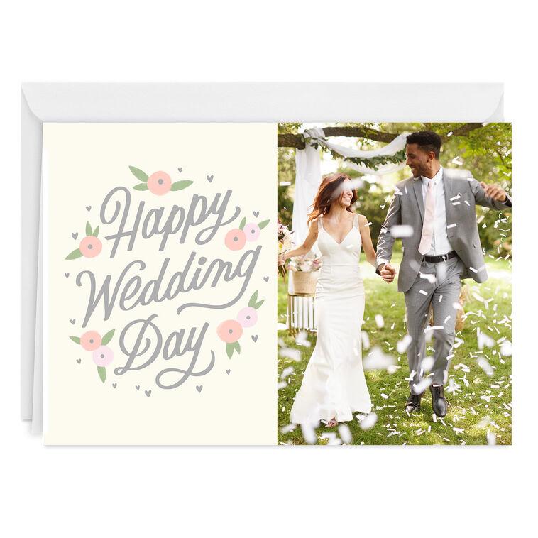 hallmark Floral Happy Day Custom Wedding Card