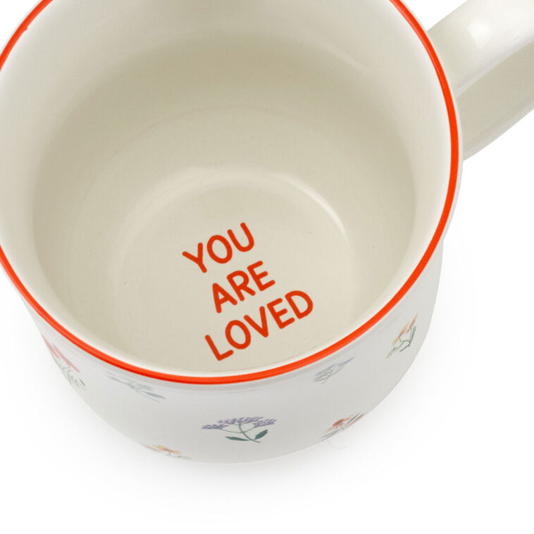 Hallmark Floral Patterns On White Mug 14.5 Oz