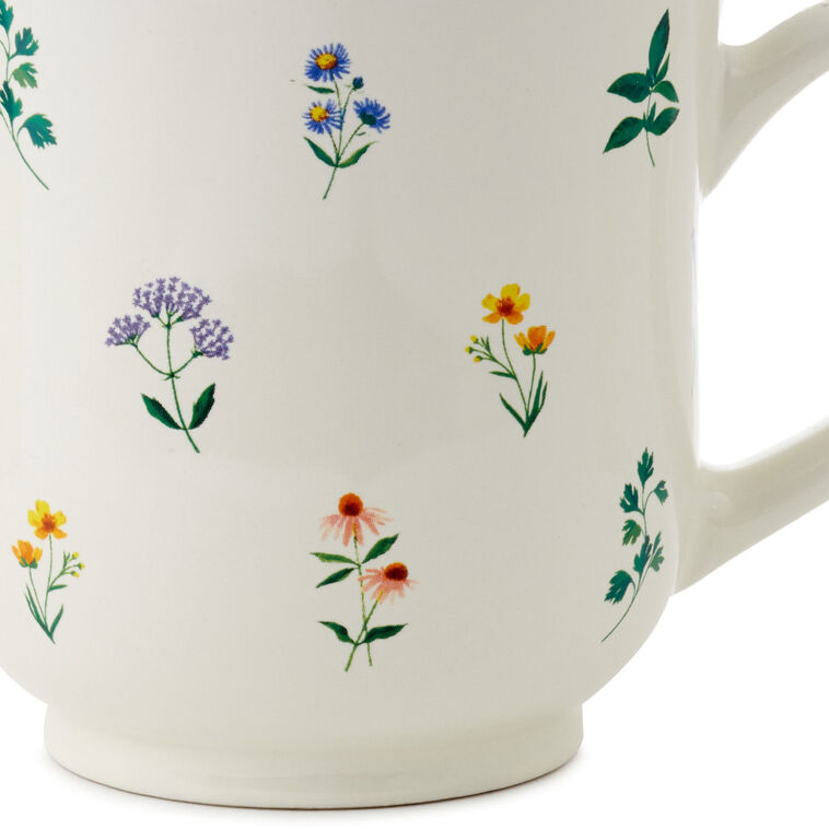 Hallmark Floral Patterns On White Mug 14.5 Oz