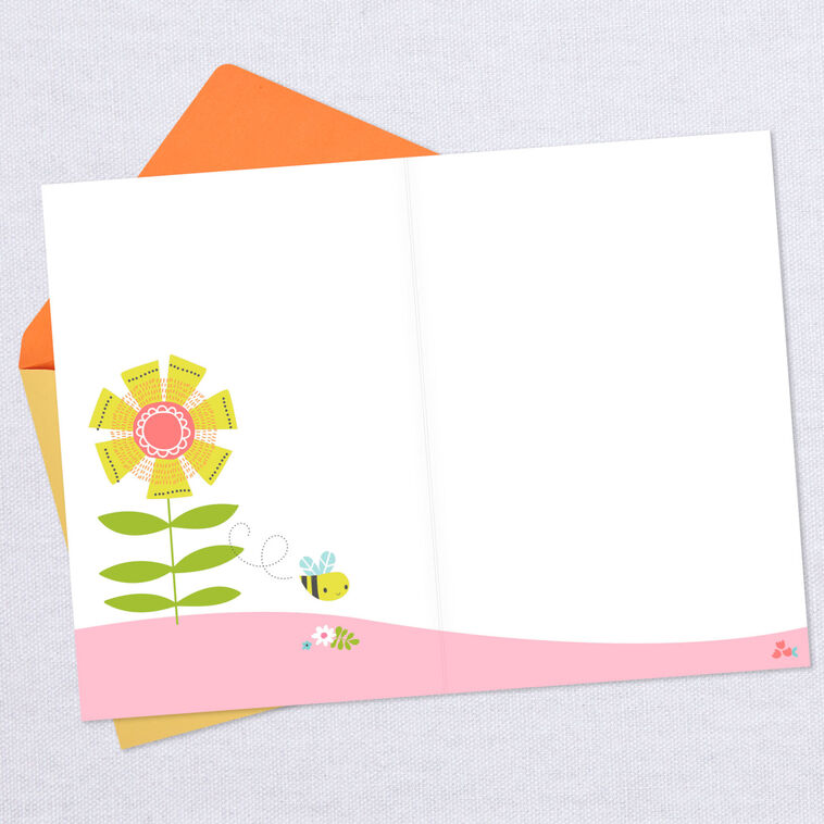 Hallmark Flowers And Bee Blank Card