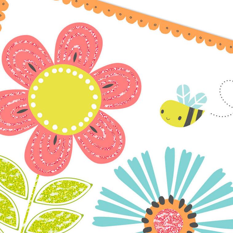Hallmark Flowers And Bee Blank Card