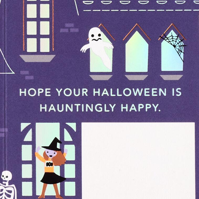Hallmark Fold-Out Haunted House Halloween Card