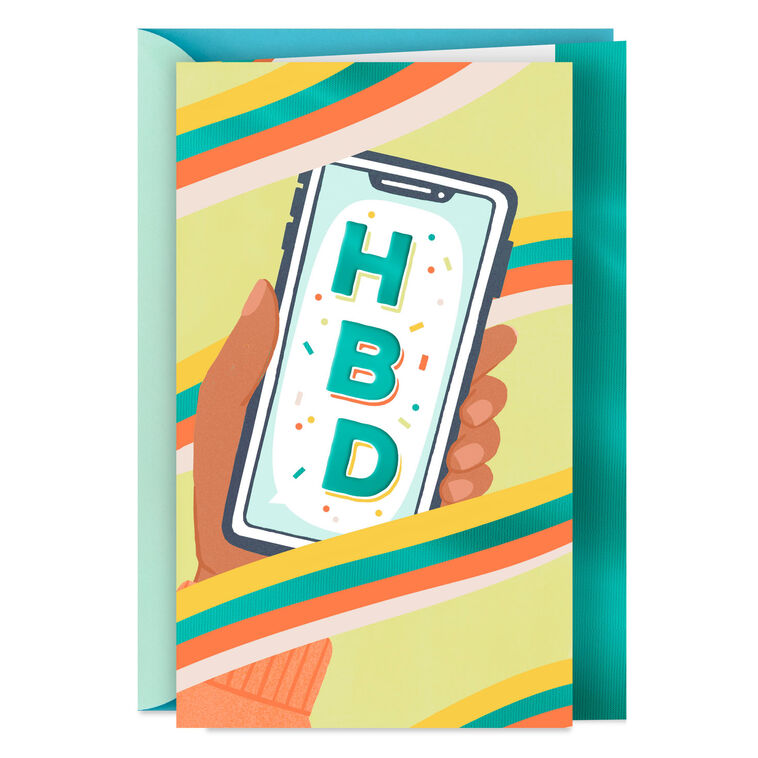 hallmark Folded Paper Text Birthday Card