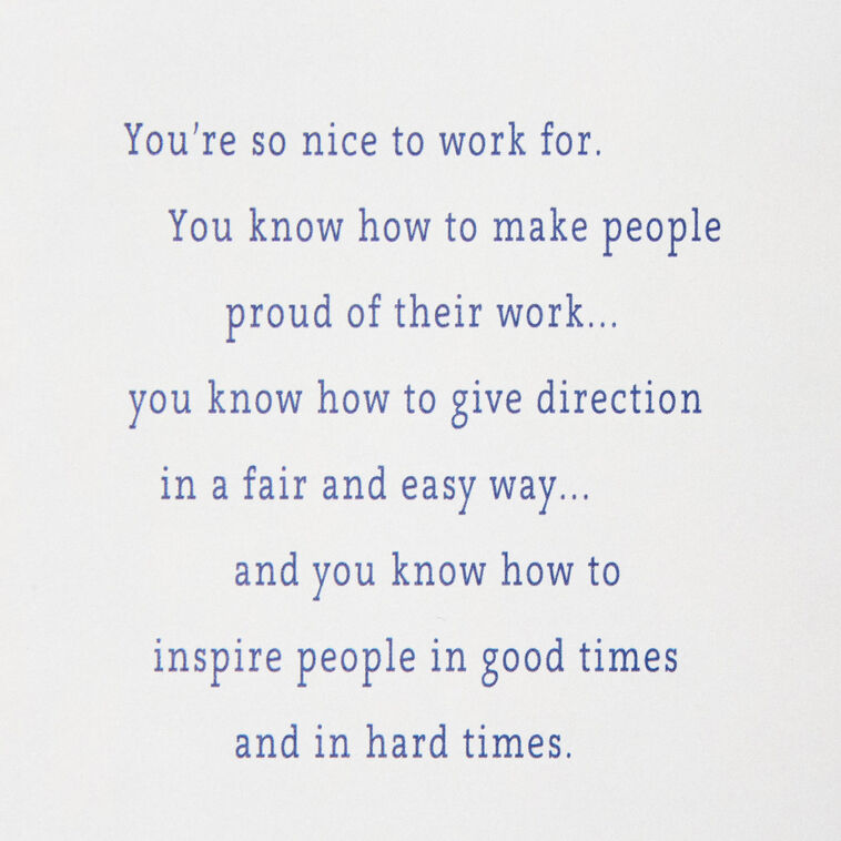 Hallmark For A Special Boss Boss's Day Card