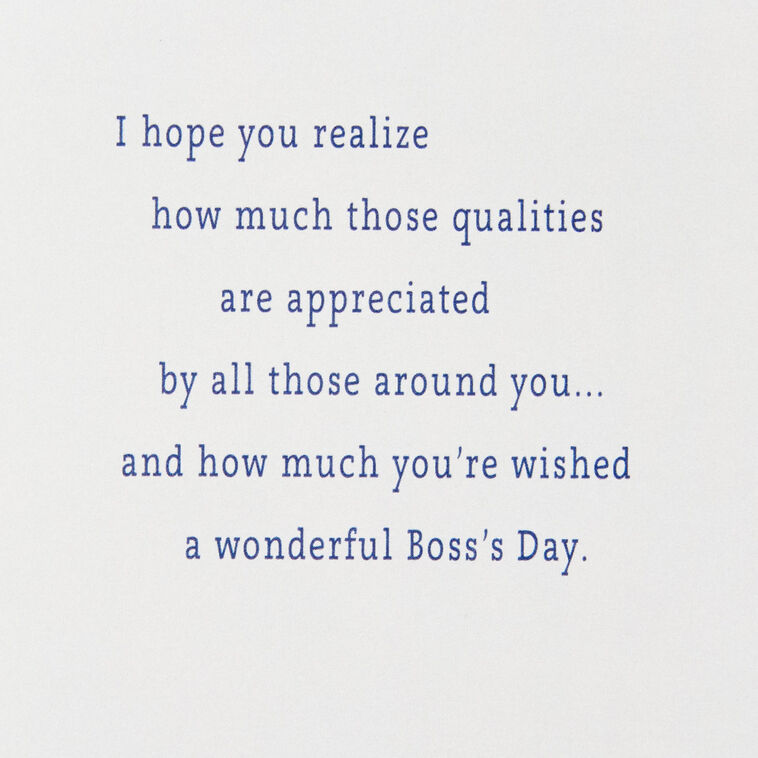 Hallmark For A Special Boss Boss's Day Card