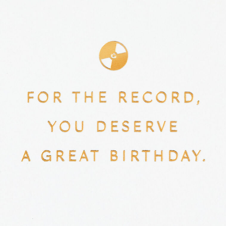 Hallmark For The Record Birthday Card