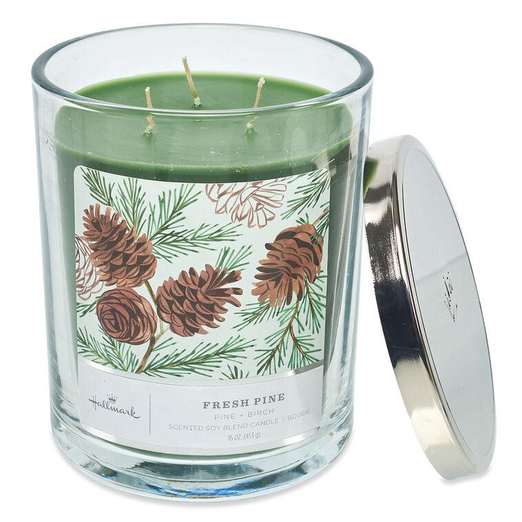 Hallmark Fresh Pine Scented 3-Wick Candle 16 Oz