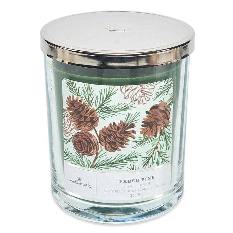 hallmark Fresh Pine Scented 3-Wick Candle 16 oz