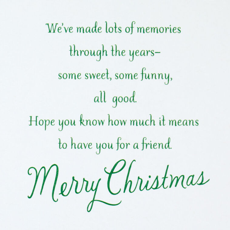Hallmark Friends Make Life Merrier Christmas Card