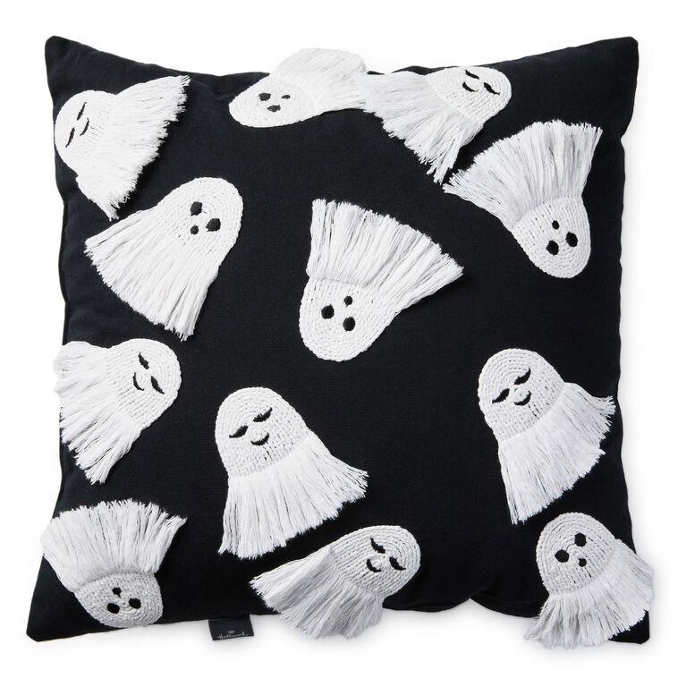 hallmark Fringe Ghosts Halloween Pillow 16x16