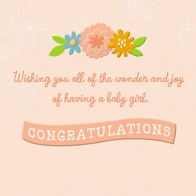 Hallmark Full Of Giggles New Baby Girl Card