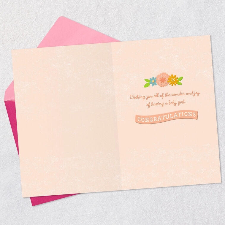 Hallmark Full Of Giggles New Baby Girl Card