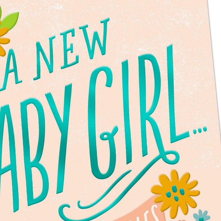 Hallmark Full Of Giggles New Baby Girl Card