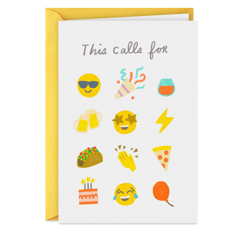 hallmark Fun Emojis Birthday Card