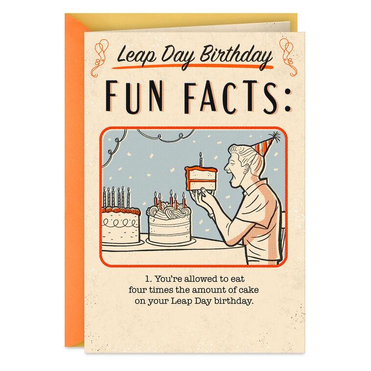 hallmark Fun Facts Funny Leap Day Birthday Card