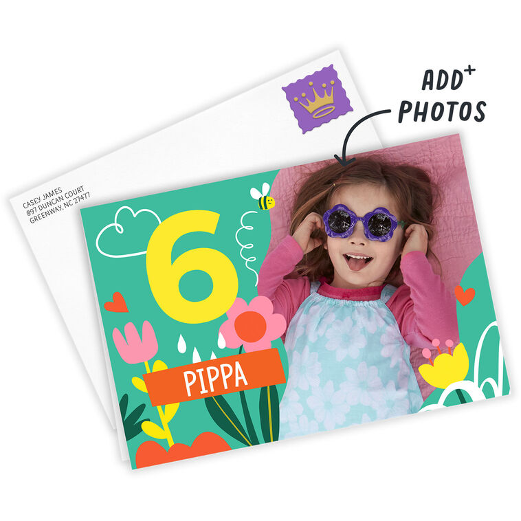 Hallmark Fun Flowers Custom Birthday Card