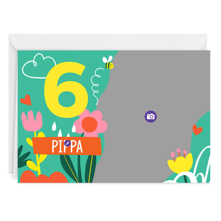 Hallmark Fun Flowers Custom Birthday Card