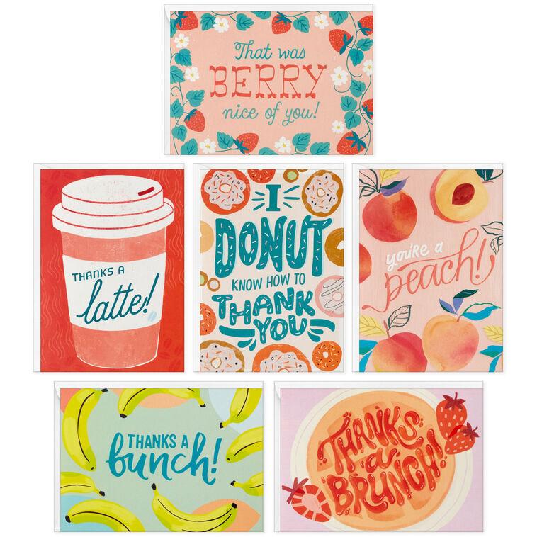 hallmark Fun Foods Thank-You Note Cards Pack of 36