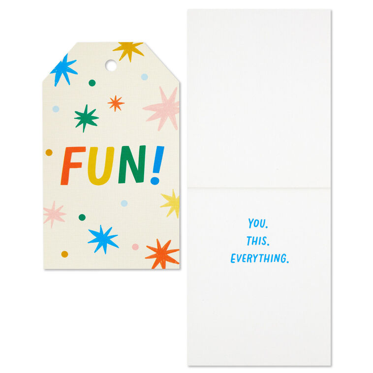 Hallmark Fun Large Gift Tag And Ribbon Set