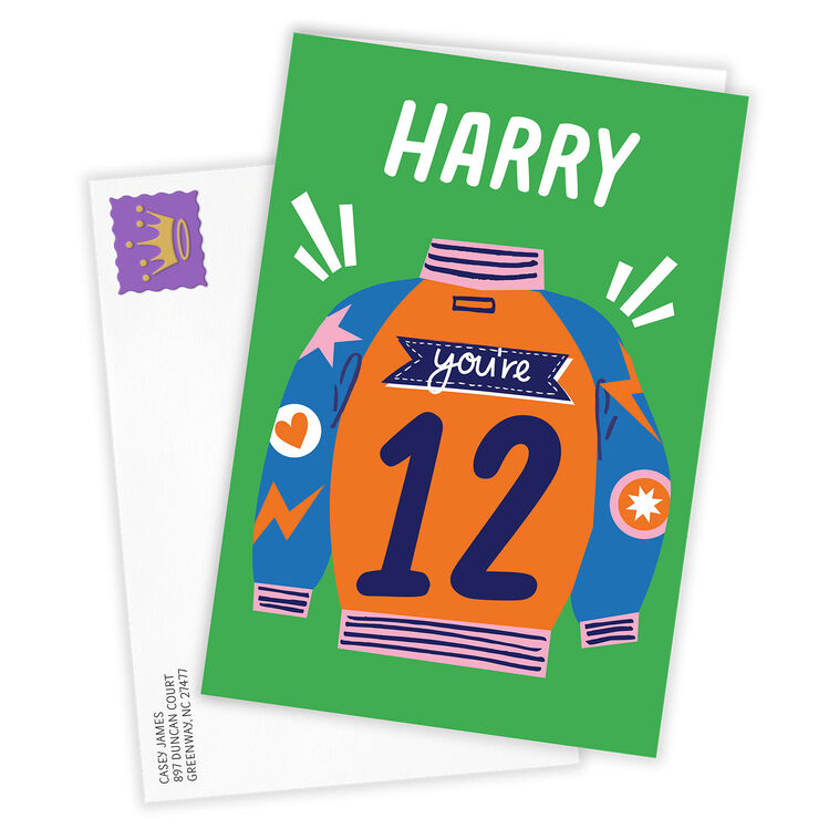 Hallmark Fun Letter Jacket Custom Birthday Card