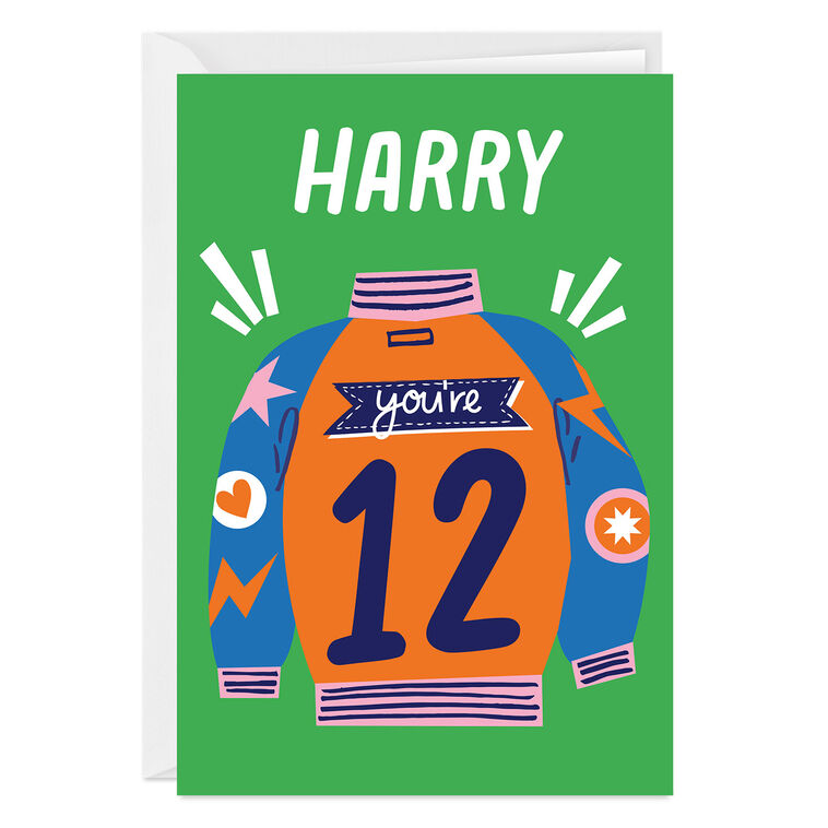 hallmark Fun Letter Jacket Custom Birthday Card